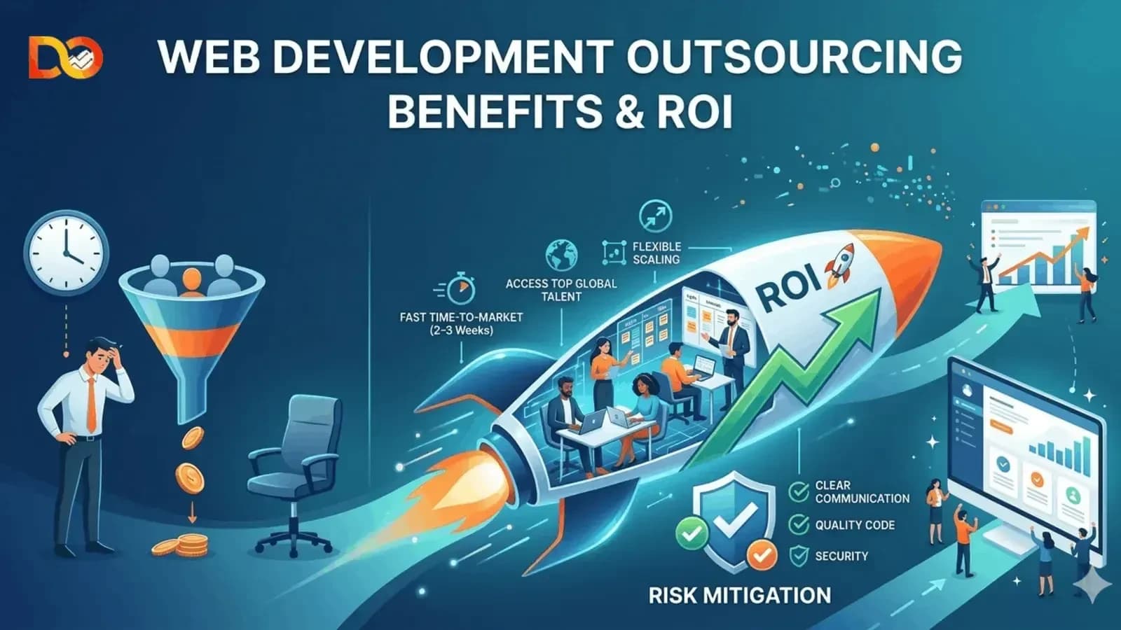 Web Development Outsourcing: Benefits, Risks & ROI Explained for Businesses